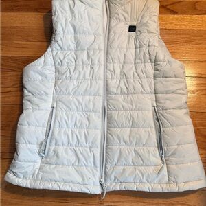 ORORO Heated Vest Women’s L Ivory Full Zip Lightweight Battery Pack Included